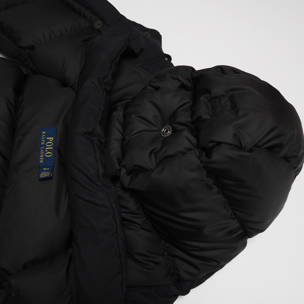 POLO RALPH LAUREN ポニー刺繍 2WAY肉厚ダウンベスト 黒S