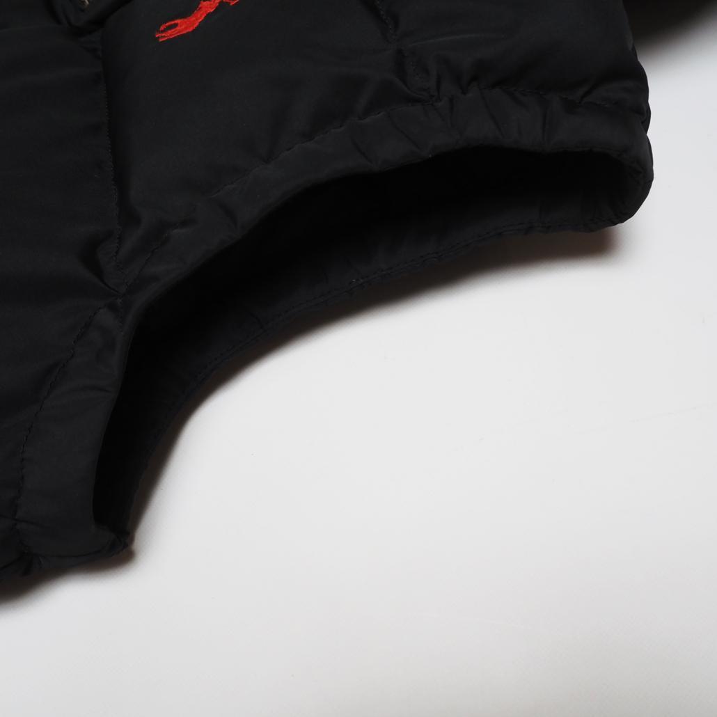 POLO RALPH LAUREN ポニー刺繍 2WAY肉厚ダウンベスト 黒S
