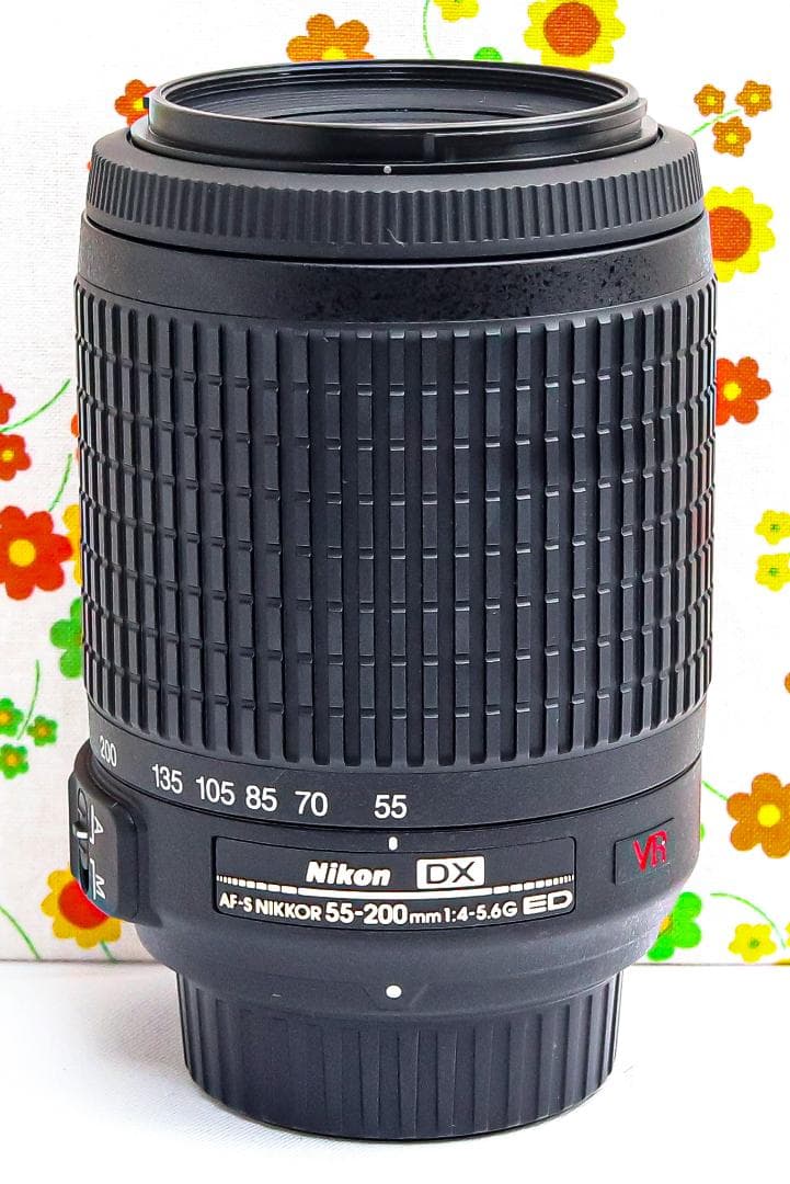 美品 ニコン Nikon AF-S 55-200m☆望遠レンズ☆レンズポーチ付き