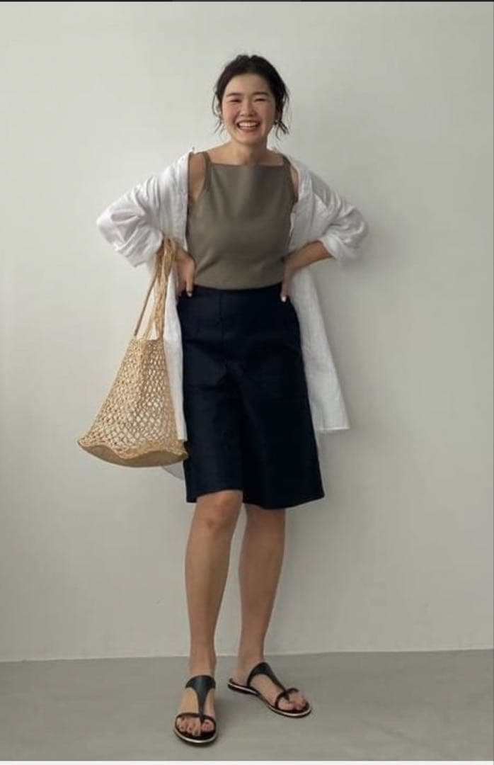 デミルクスビームス／ヘルシーニットキャミ.M カーキ