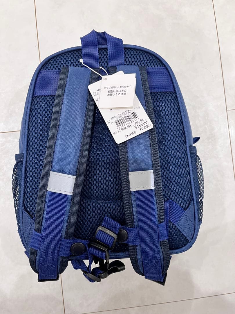 miki house クマ刺繍 リュック ネイビー