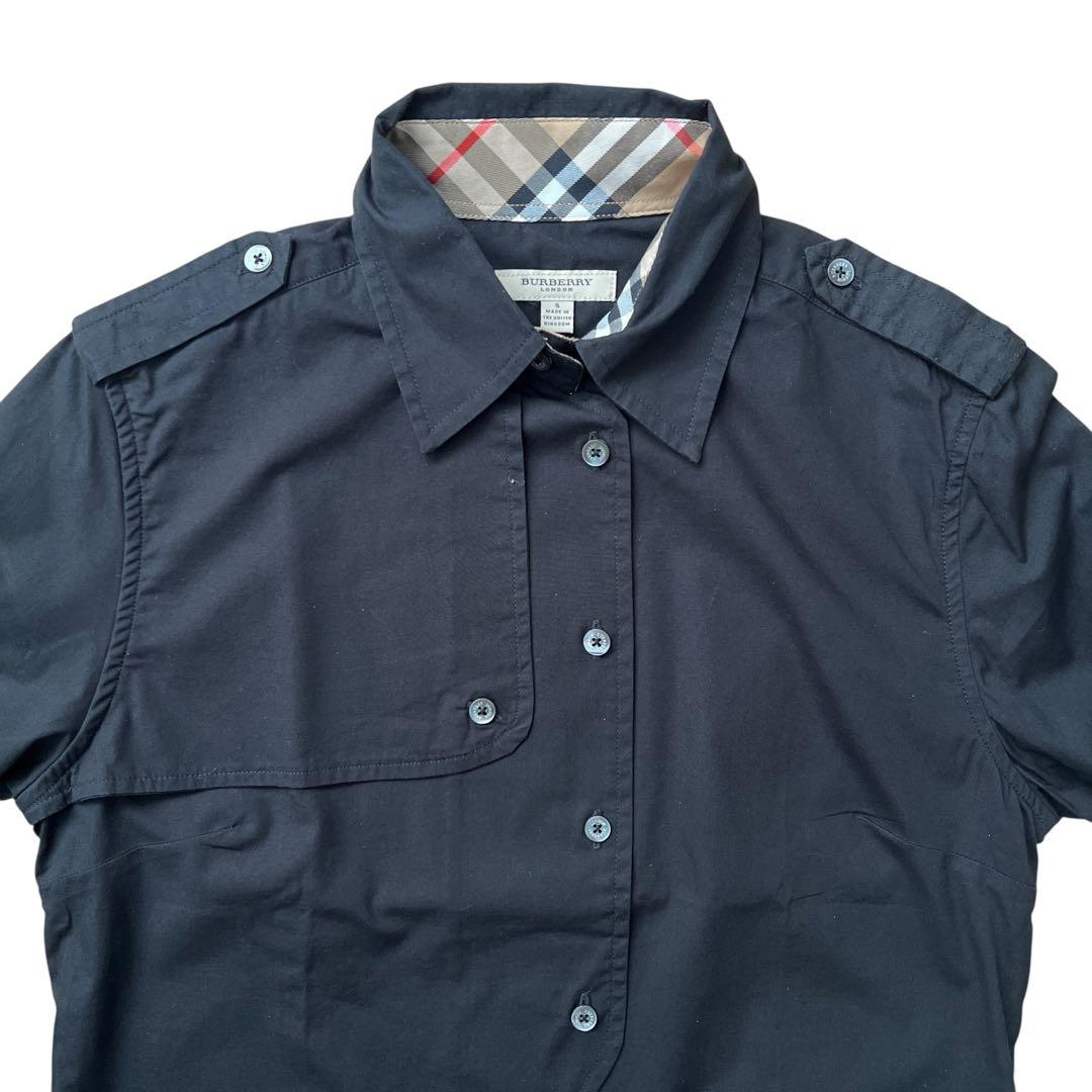 英国製　BURBERRY LONDON トレンチデザインシャツ ノバチェック S