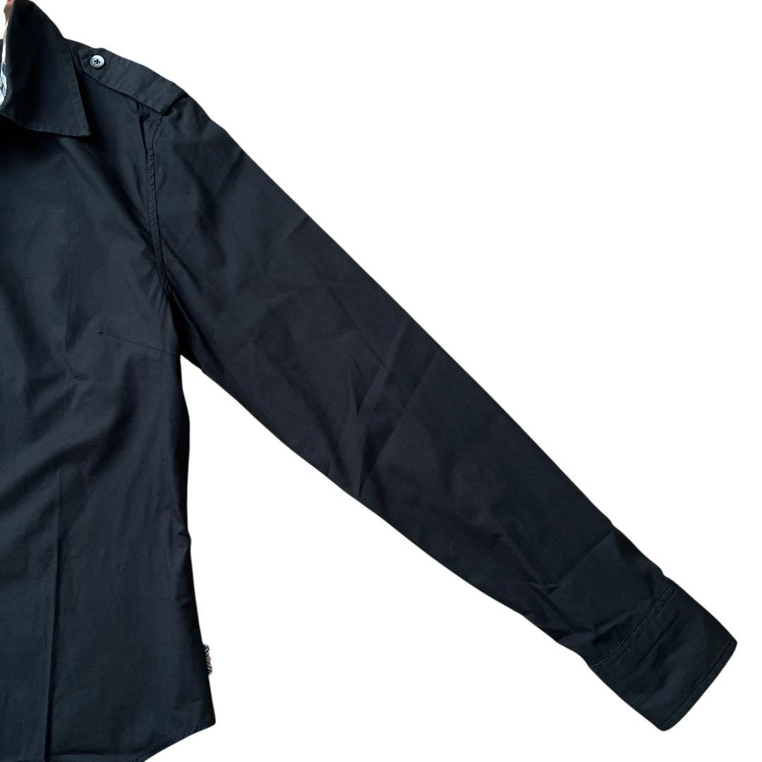 英国製　BURBERRY LONDON トレンチデザインシャツ ノバチェック S