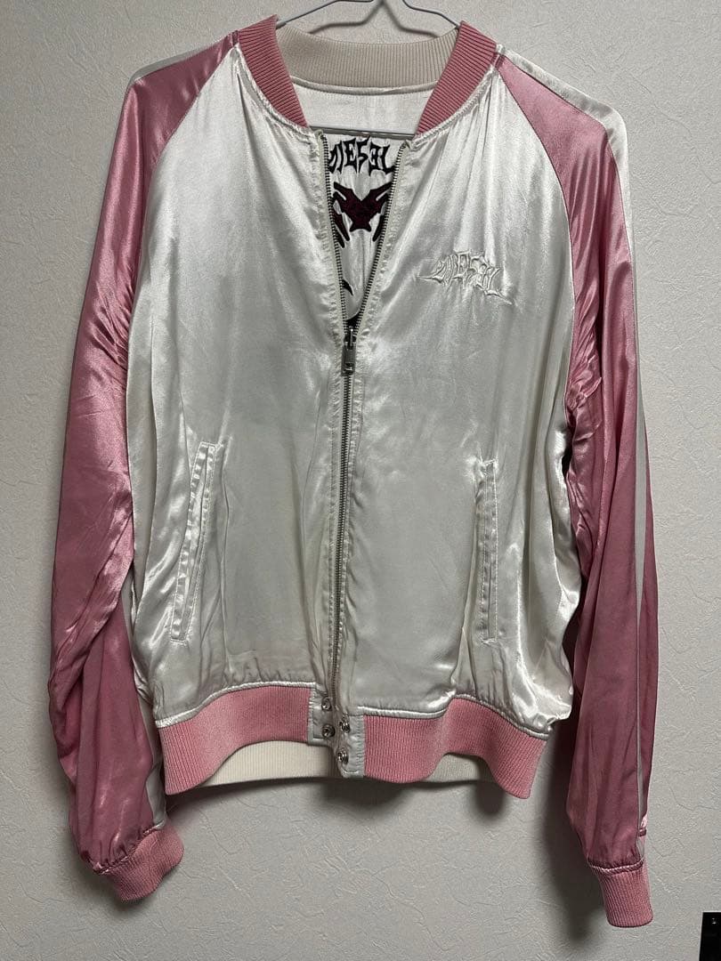 DIESEL ディーゼル スカジャン ピンク 白