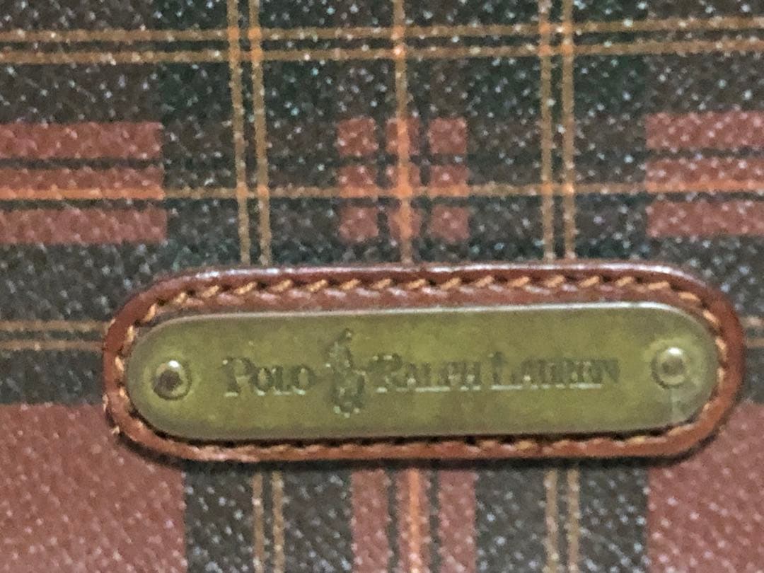 メ(^ ^)y【美品】ポロラルフローレン ヴィンテージ バッグ チェック タグ