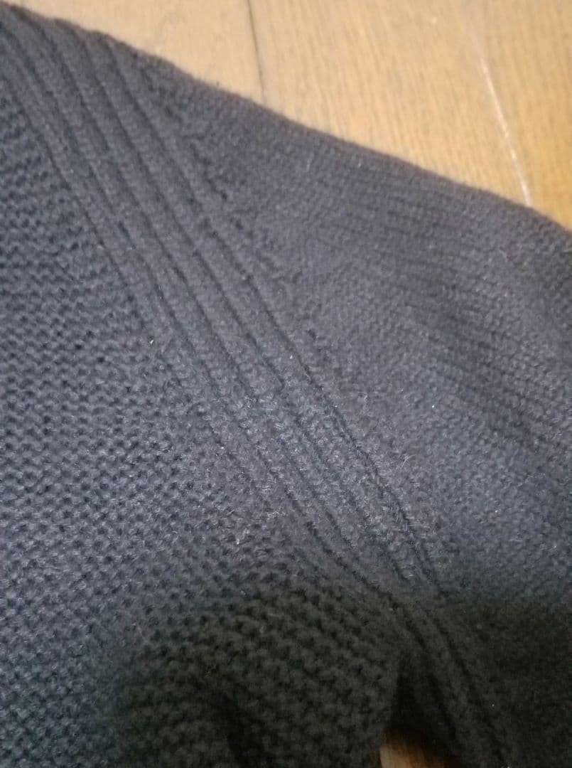 エルメス　モックネックジップニット　カシミアウール　ブラック　サイズ34