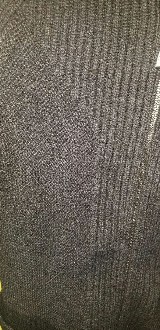 エルメス　モックネックジップニット　カシミアウール　ブラック　サイズ34