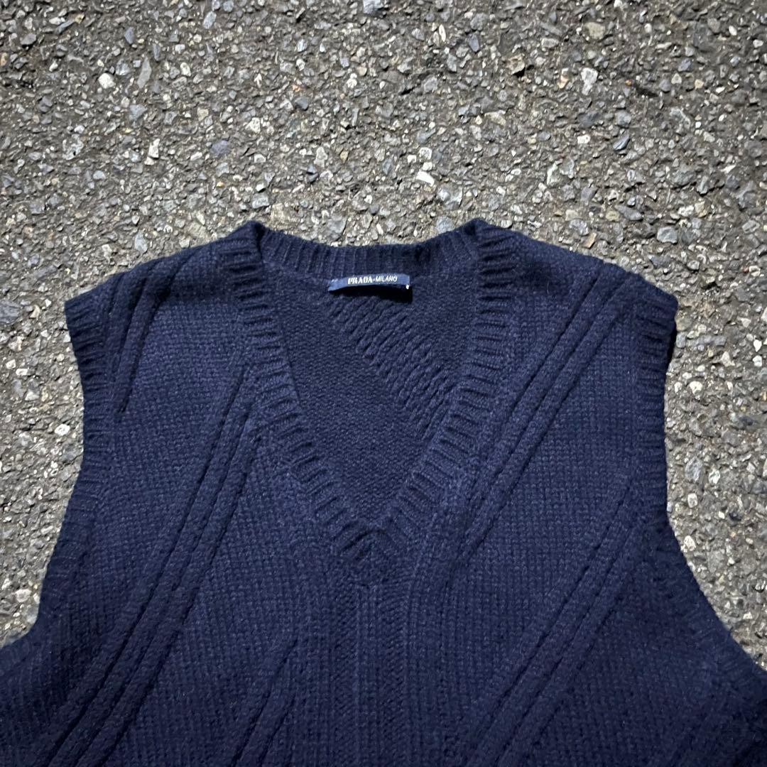 PRADA 15ss archive cashmere Best ニットベスト