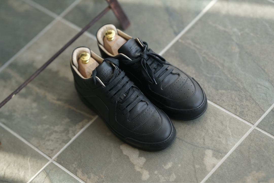 メゾンマルジェラ レザー スニーカー イタリア製 42 黒 エアフォース