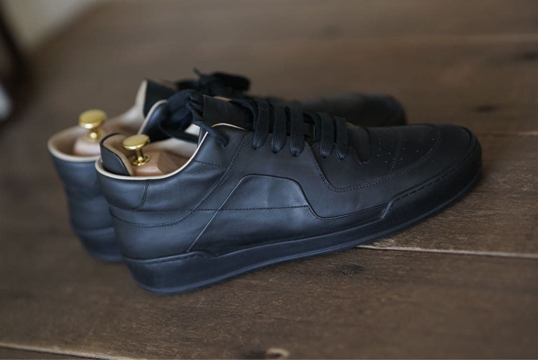 メゾンマルジェラ レザー スニーカー イタリア製 42 黒 エアフォース