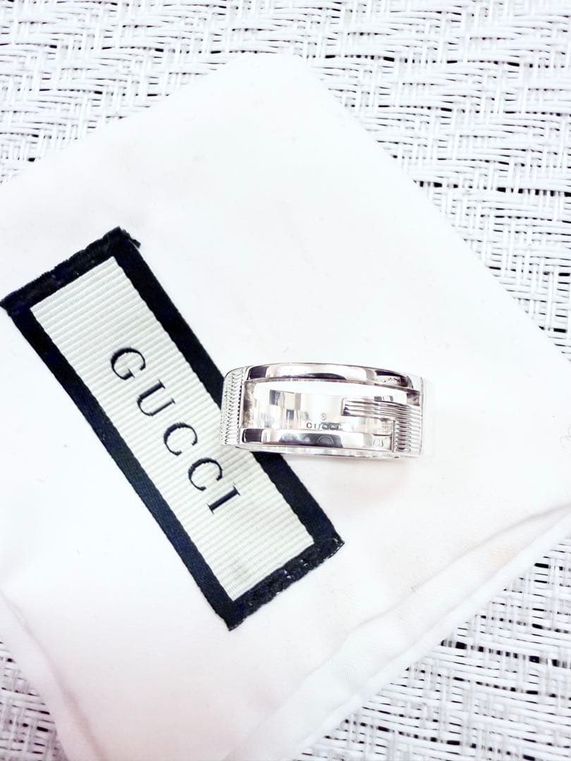 グッチ　指輪　リング　22 ブランデッドG ロゴ 925 研磨洗浄済　21号