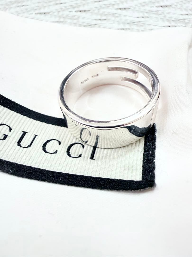 グッチ　指輪　リング　22 ブランデッドG ロゴ 925 研磨洗浄済　21号