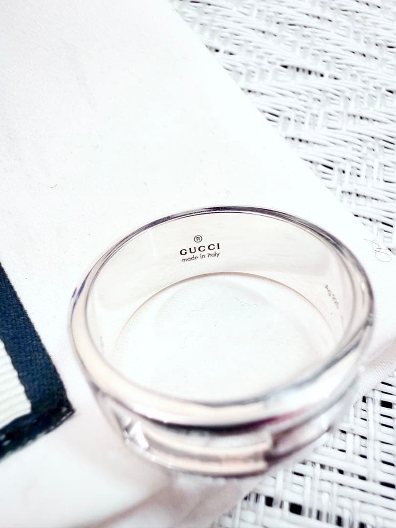 グッチ　指輪　リング　22 ブランデッドG ロゴ 925 研磨洗浄済　21号