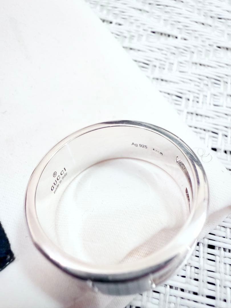グッチ　指輪　リング　22 ブランデッドG ロゴ 925 研磨洗浄済　21号