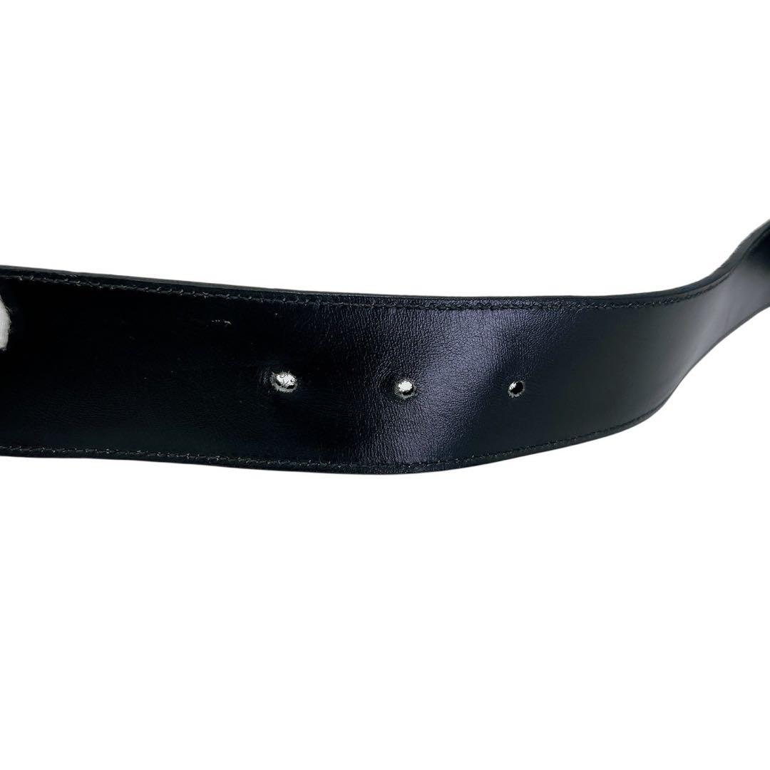 GUCCI グッチ オールドグッチ レザー ベルト ブラック