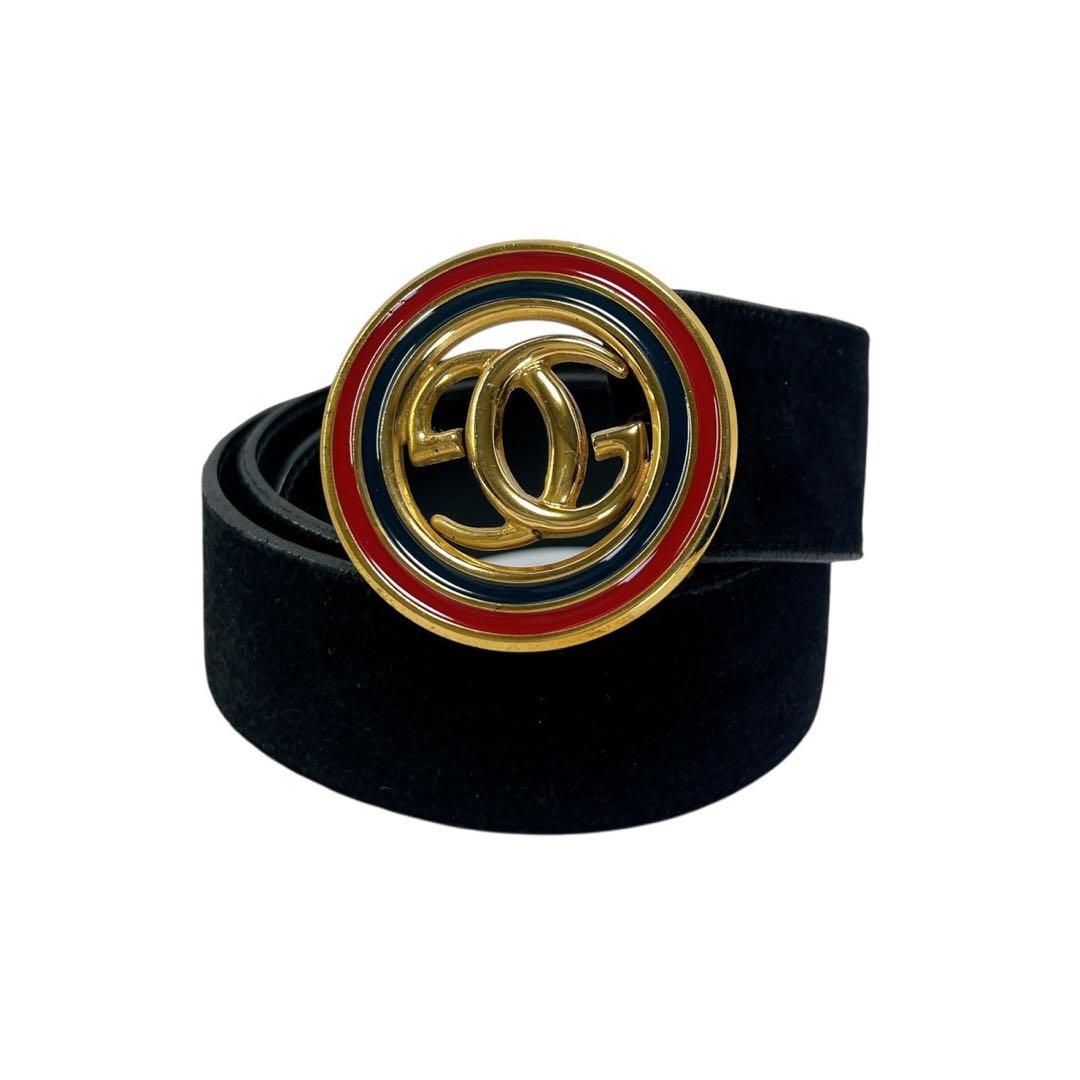GUCCI グッチ オールドグッチ レザー ベルト ブラック