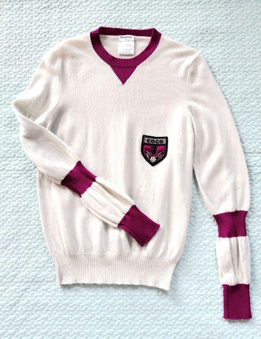 CHANEL ニット セーター ココワッペン [カシミア100%]