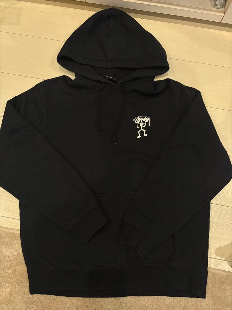 Stussy ウォーリアーマン シャドーマン フードパーカー ブラック