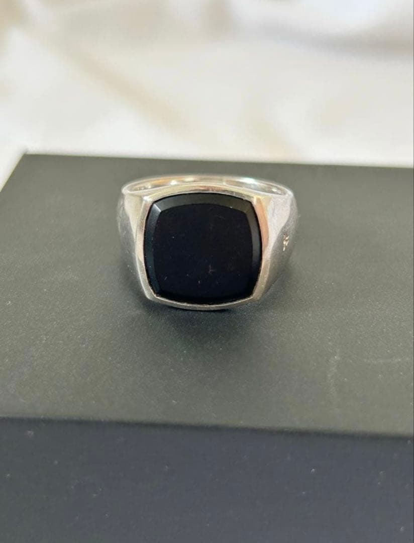 アクセサリー TOMWOOD Cushion Black Onyx Ring