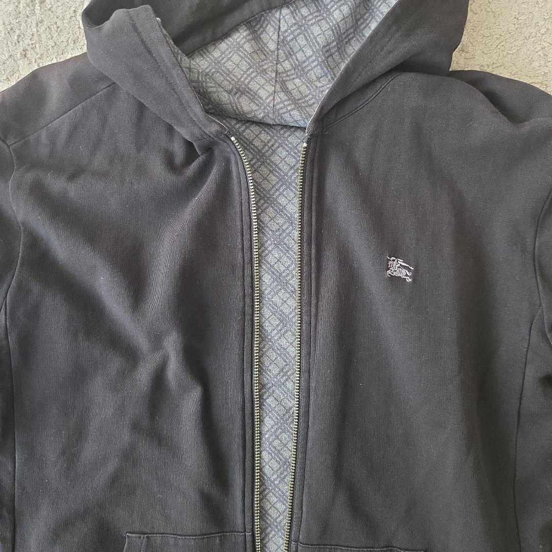 BURBERRY BLACK LABEL ジップパーカー リバーシブル 黒 Ｌ