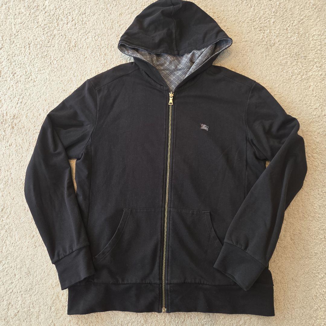 BURBERRY BLACK LABEL ジップパーカー リバーシブル 黒 Ｌ