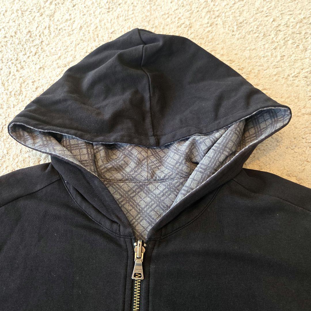 BURBERRY BLACK LABEL ジップパーカー リバーシブル 黒 Ｌ