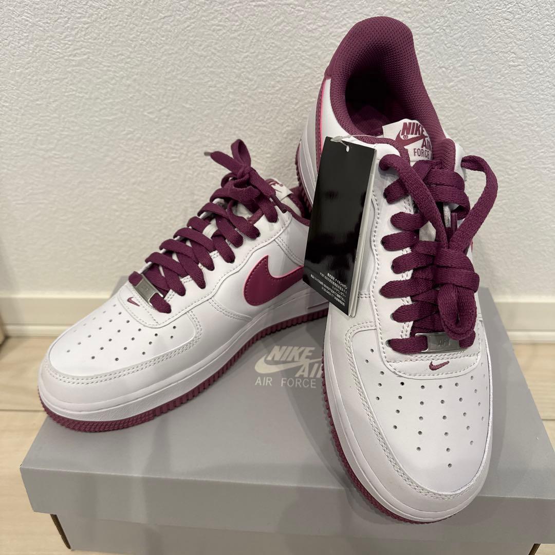 Nike Air Force 1 ホワイト/バーガンディ 新品