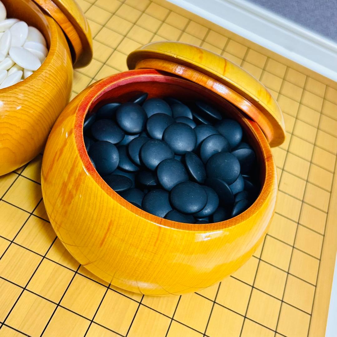 【高級天然木:ハギ3枚造り】卓上碁盤 1.2寸 本榧 天地柾目 碁盤 特撰