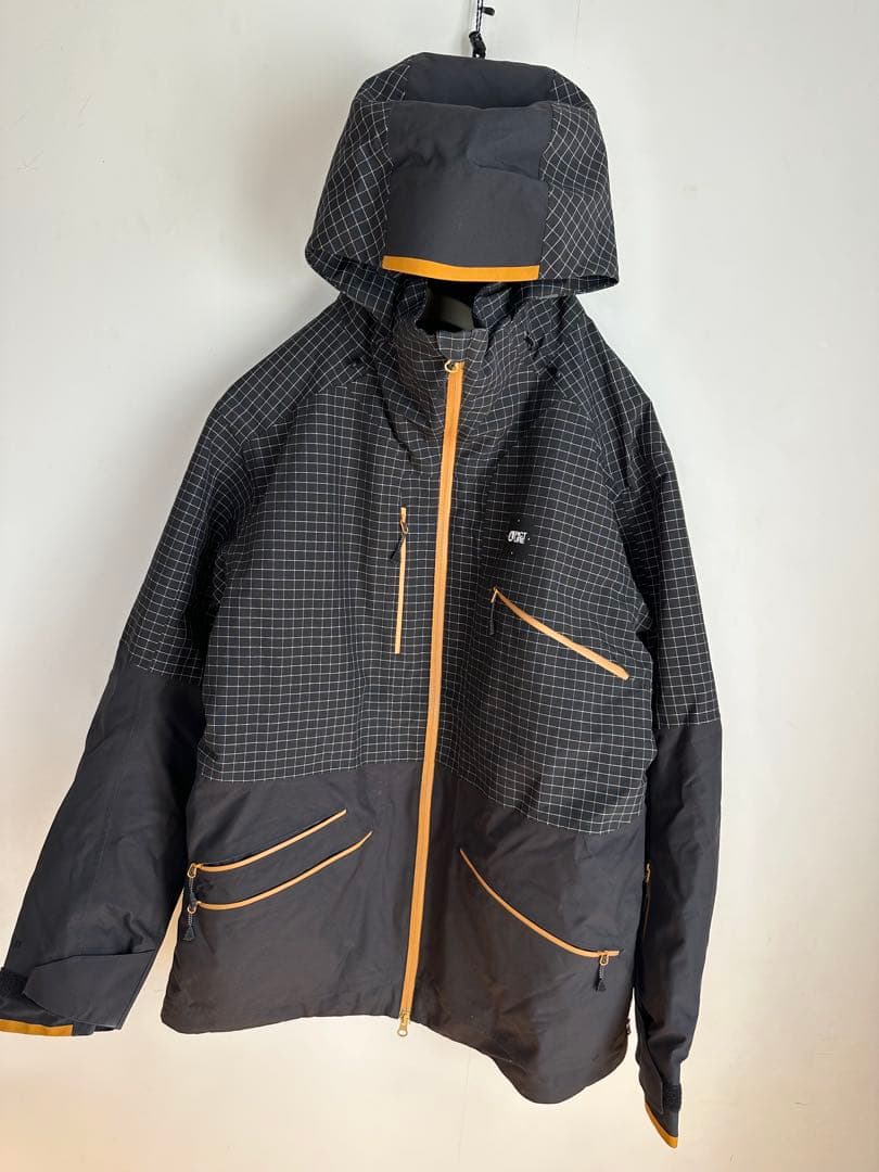 PICTURE スノーボードウェア上下セットピクチャー　メンズ 黒 オレンジ