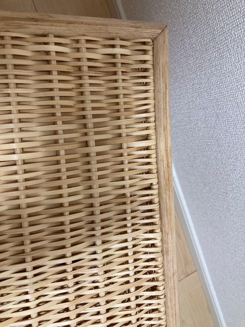 【廃盤品】無印良品　重なるラタンバスケット　シリーズ　ブリ材角型バスケット特大