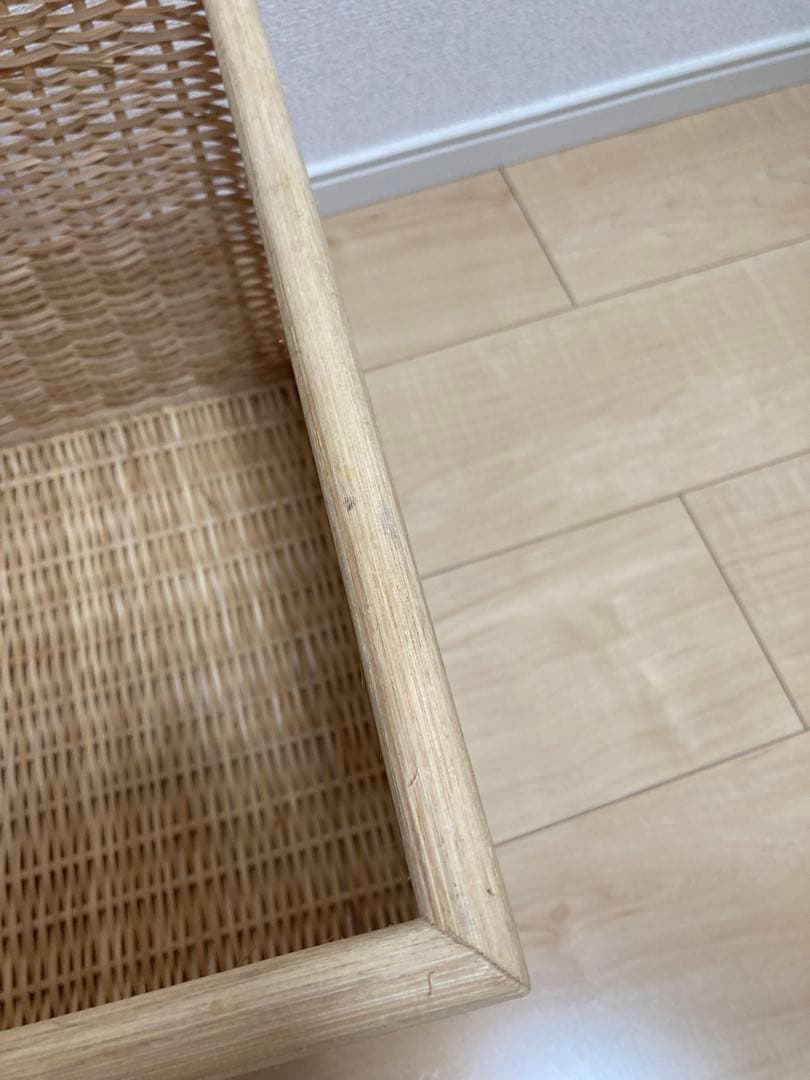 【廃盤品】無印良品　重なるラタンバスケット　シリーズ　ブリ材角型バスケット特大