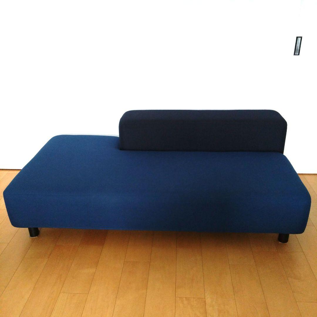 【無印良品】ネイビー ソファベンチ オットマン付き
