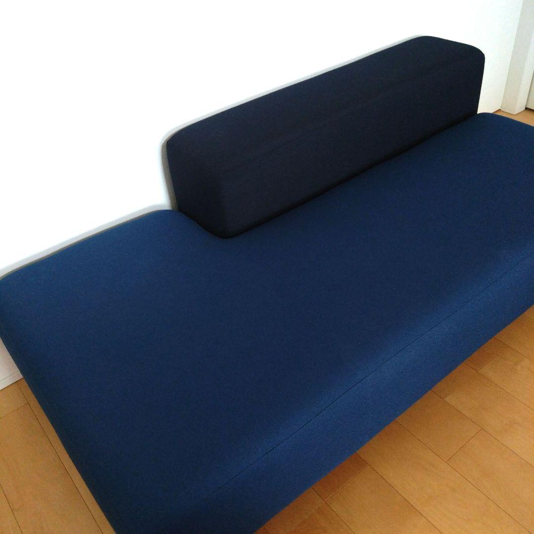 【無印良品】ネイビー ソファベンチ オットマン付き