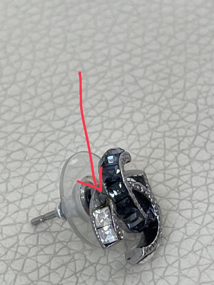 CHANEL シャネル ピアス 14P ココマーク シルバー×ブラック　 903