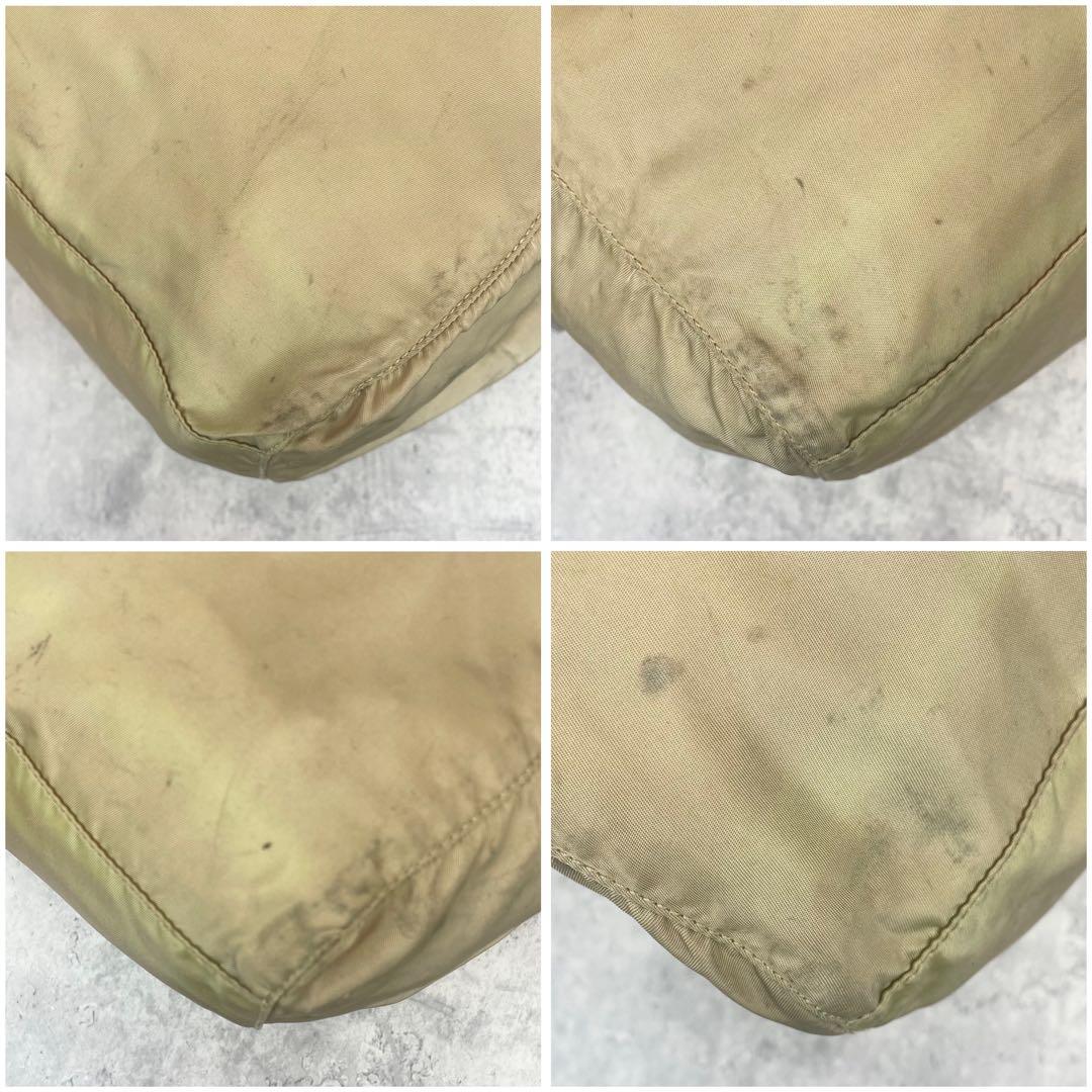 【専用✨】 PRADA ボストンバッグ テスート 三角ロゴ ベージュ 鍵付