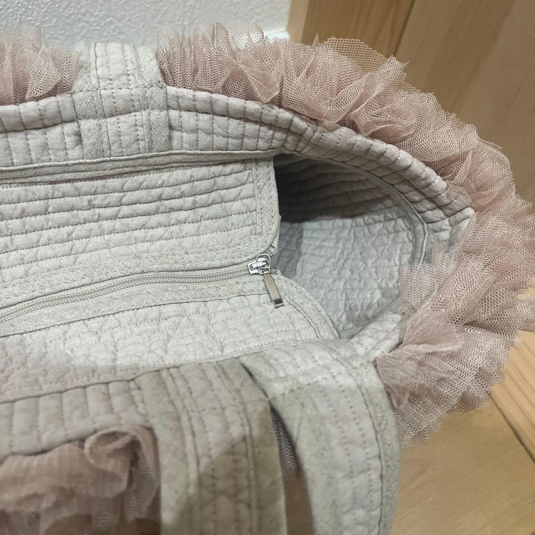 期間限定値下げ中ROSEAURA チュールヌビバッグ hinaコラボ　ベージュ