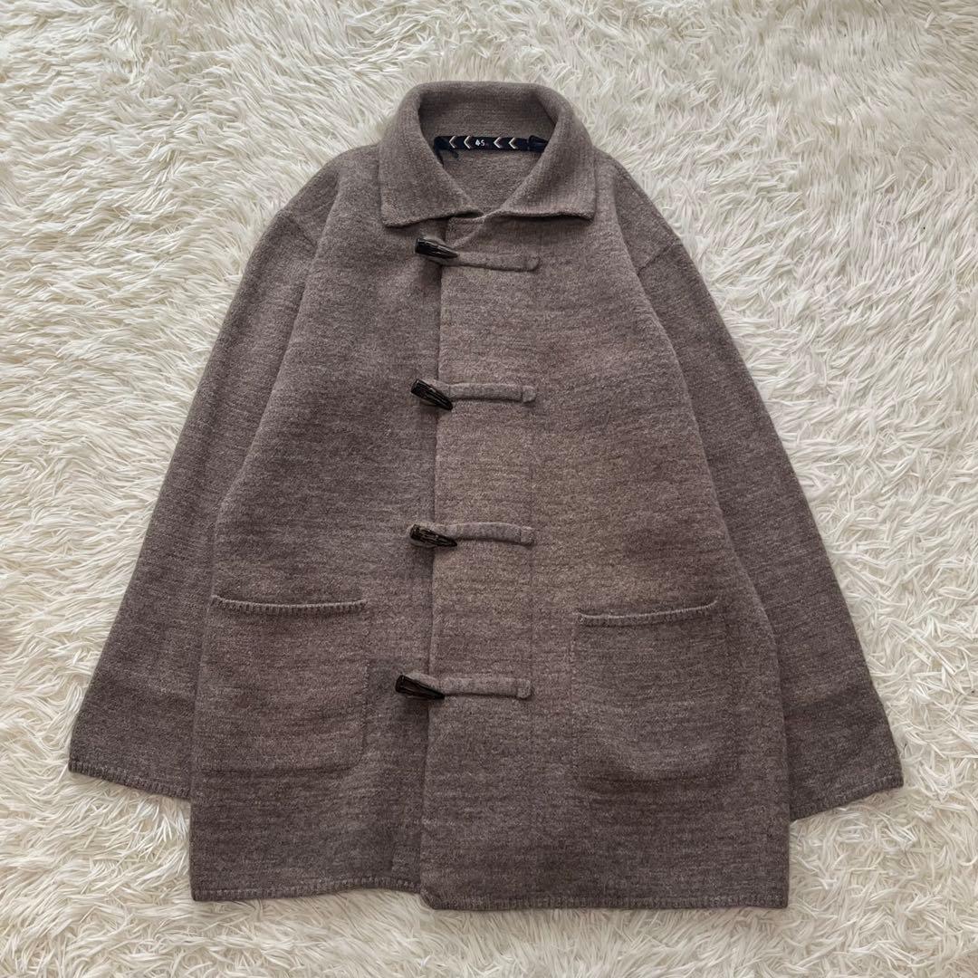 45R フロートアルパカ縮絨ハーフコート ダッフルコート ブラウン