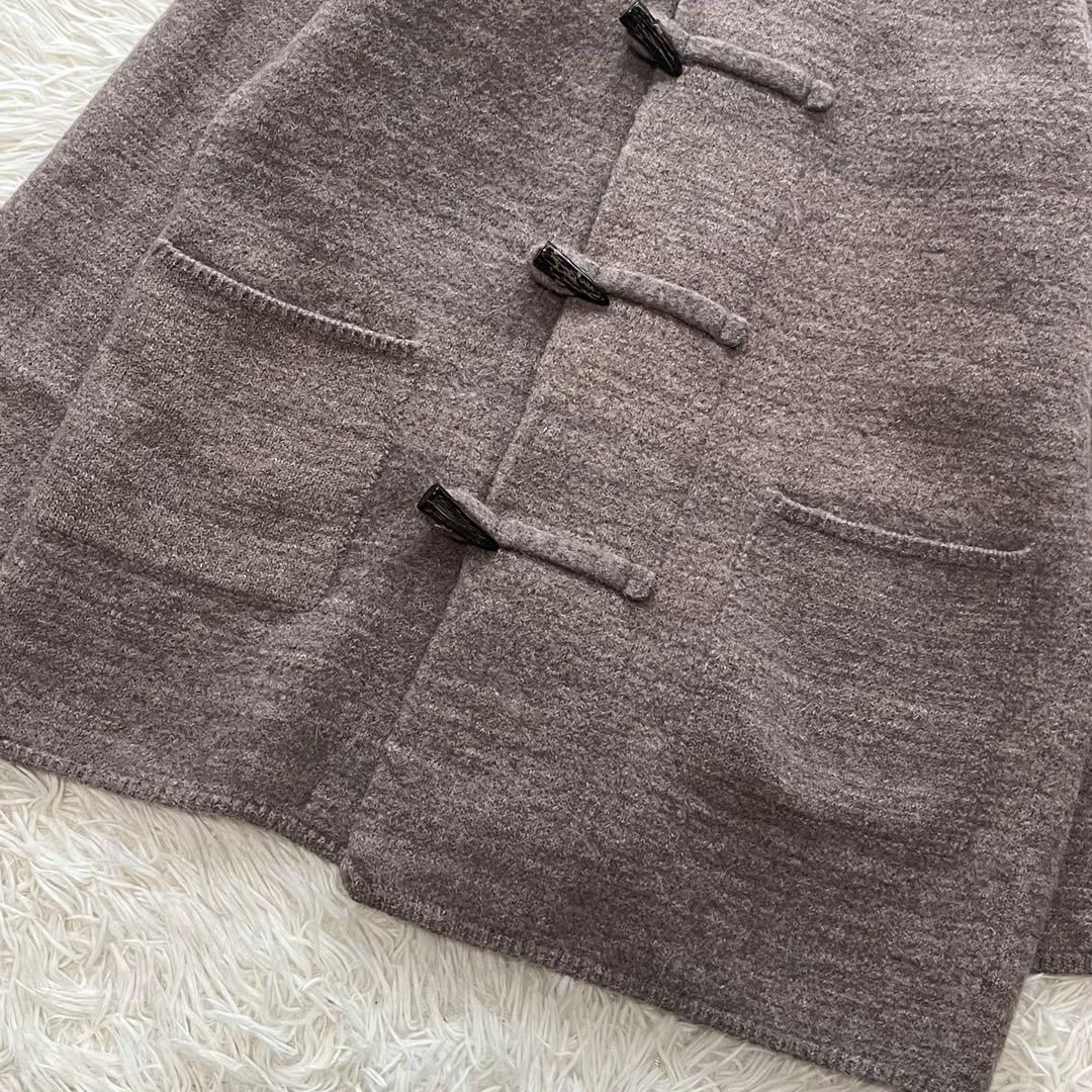 45R フロートアルパカ縮絨ハーフコート ダッフルコート ブラウン