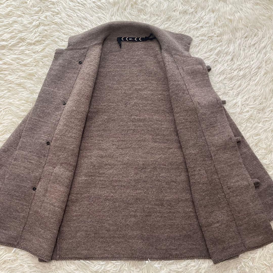 45R フロートアルパカ縮絨ハーフコート ダッフルコート ブラウン