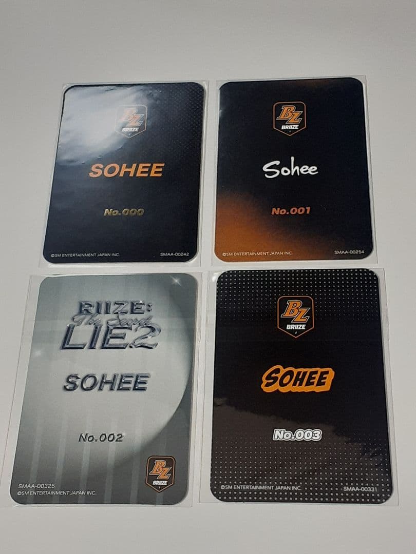 RIIZE FC 限定 ソヒ トレカ 00 01 02 03