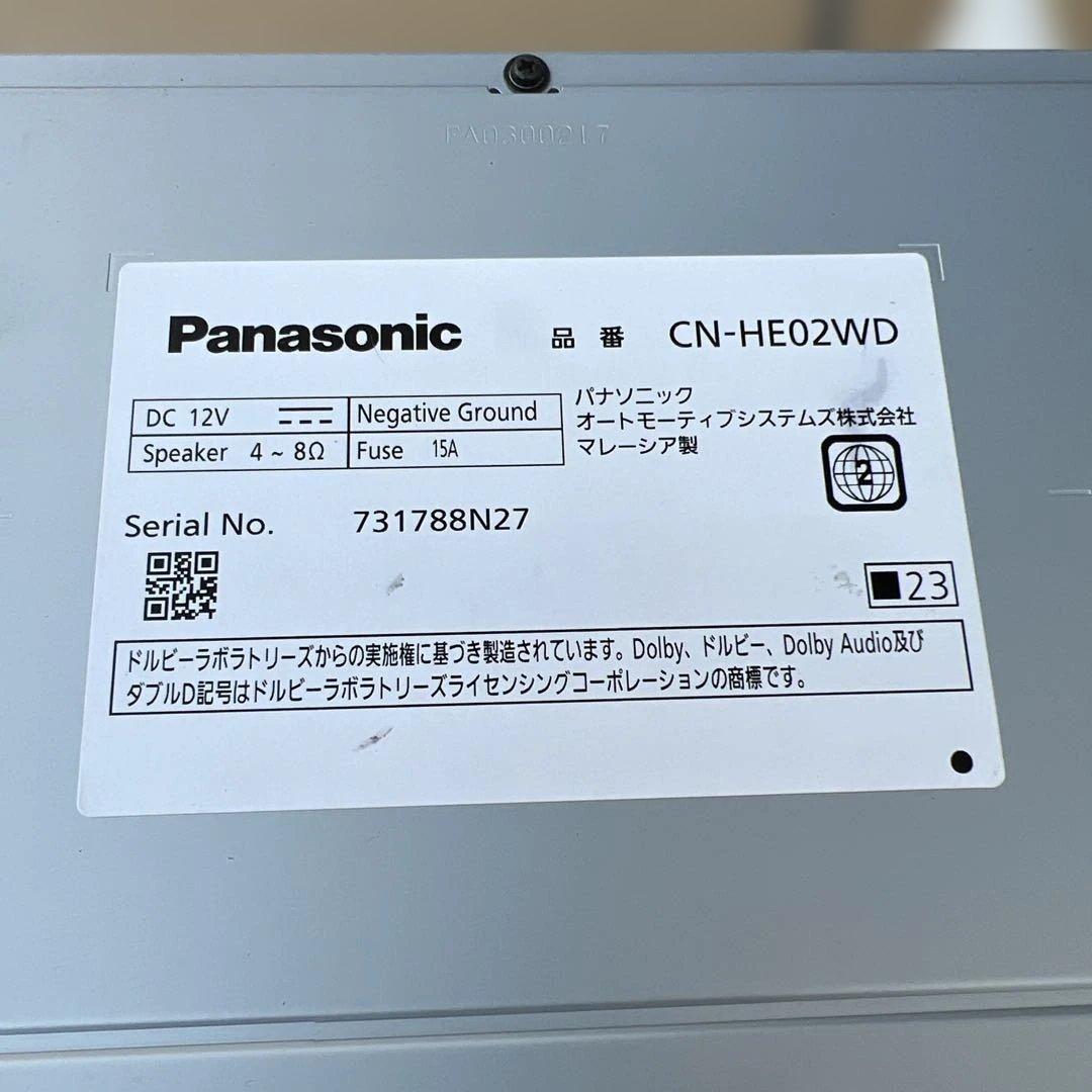 Panasonic CN-HE02WD カーナビ 本体 取扱説明書付き
