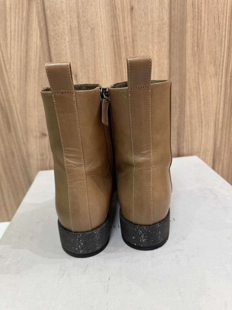 【美品】ブルネロクチネリ Brunello Cucinelli ブーツ レザー