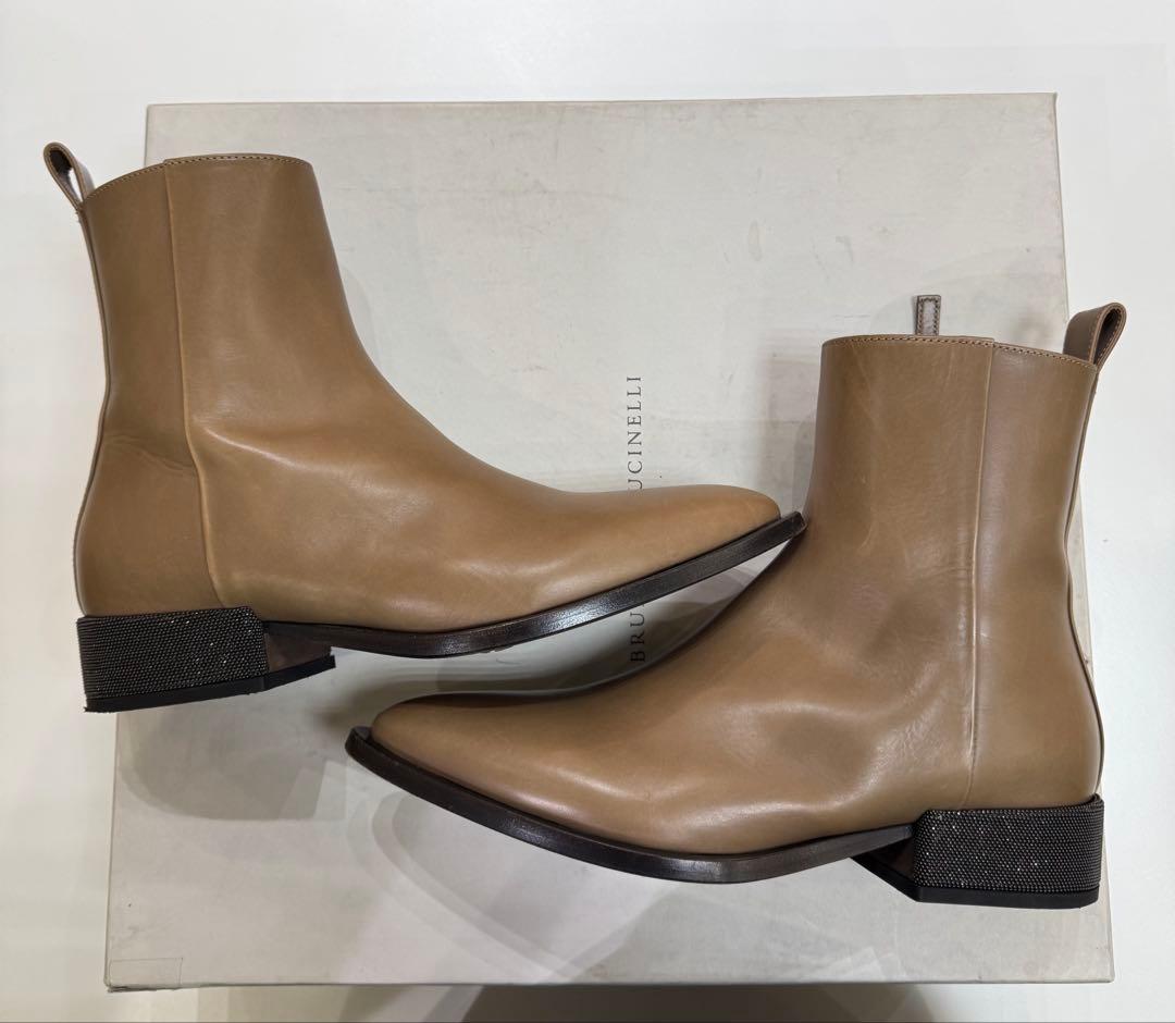【美品】ブルネロクチネリ Brunello Cucinelli ブーツ レザー