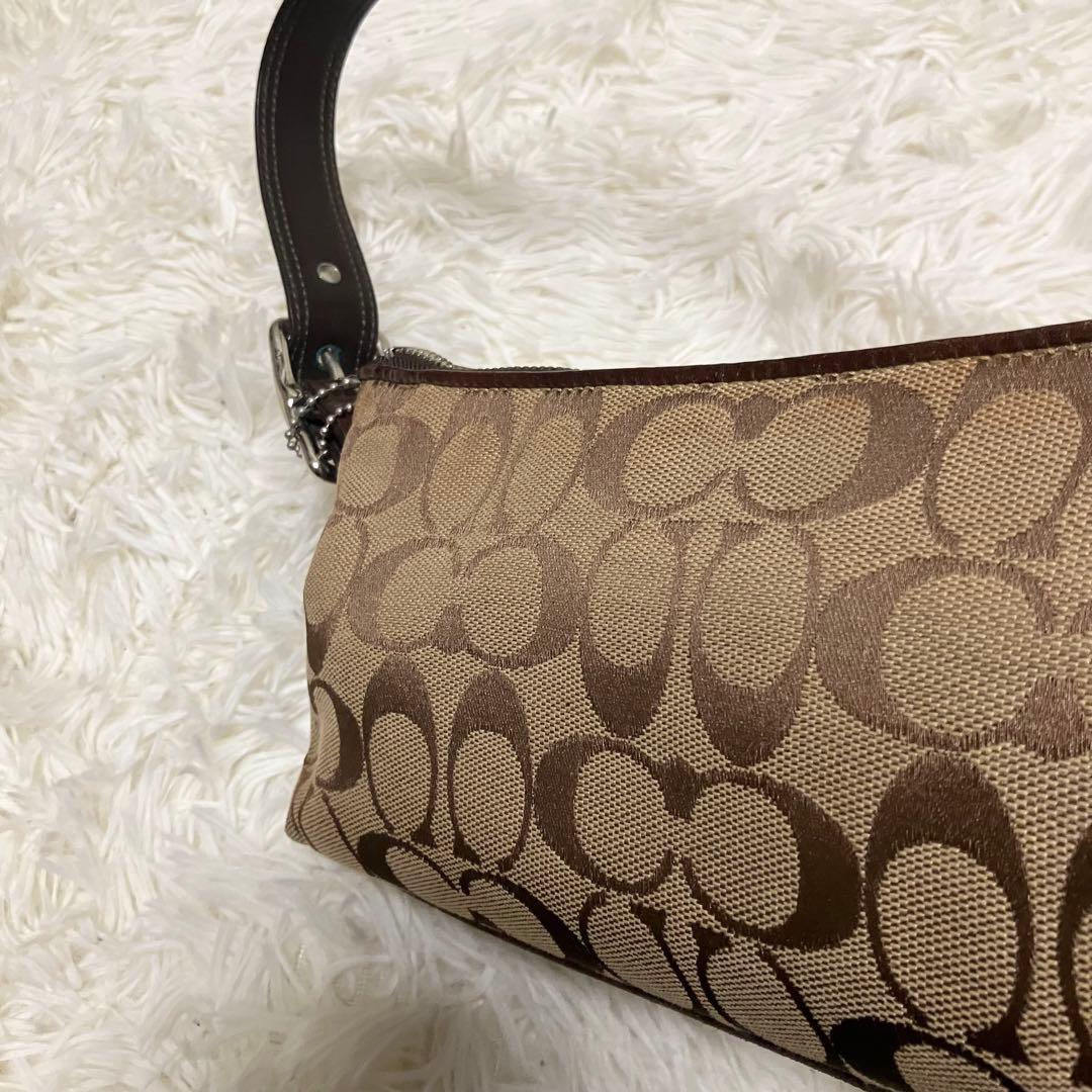 COACH アクセサリーポーチ 8K09 シグネチャー ストライプ チャーム