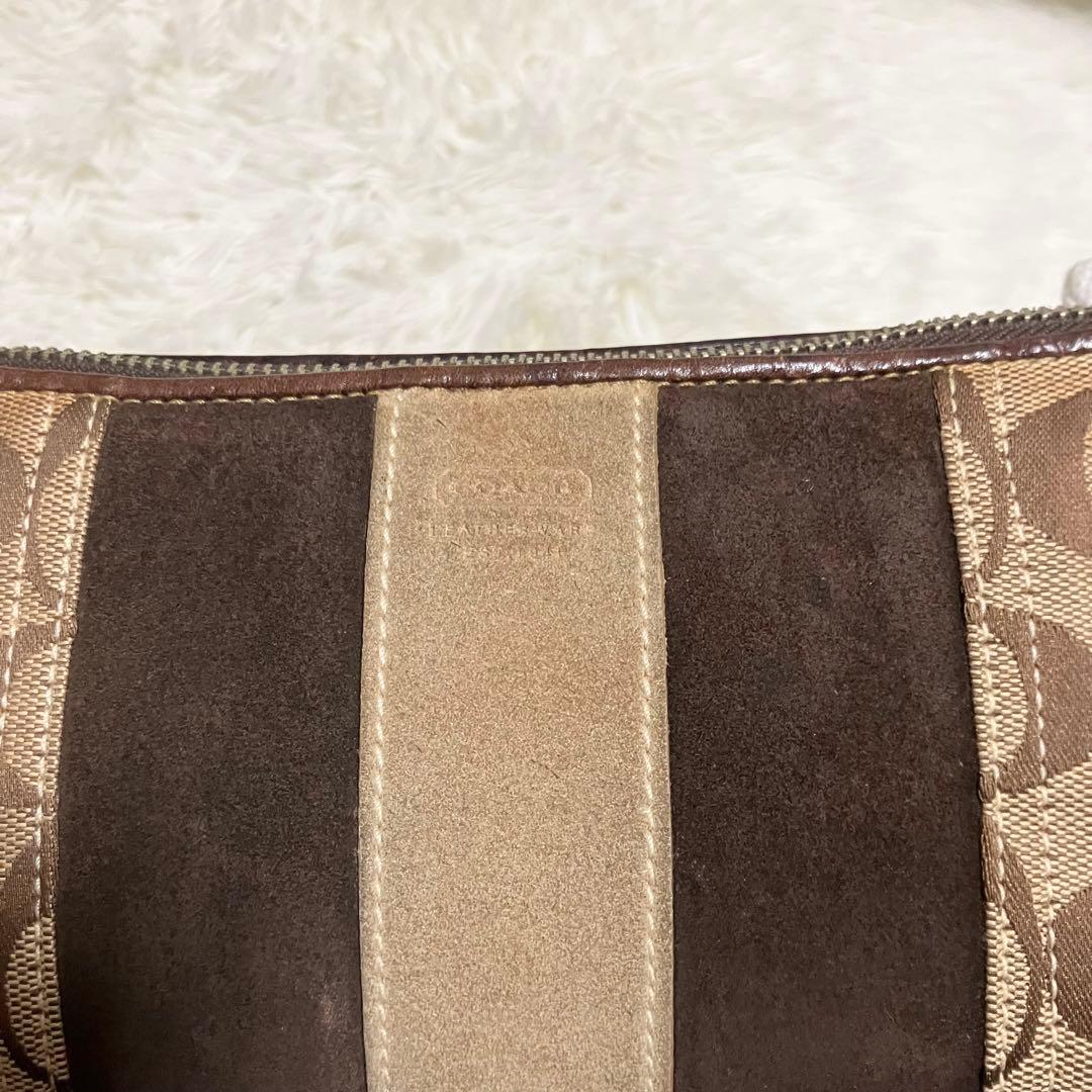 COACH アクセサリーポーチ 8K09 シグネチャー ストライプ チャーム