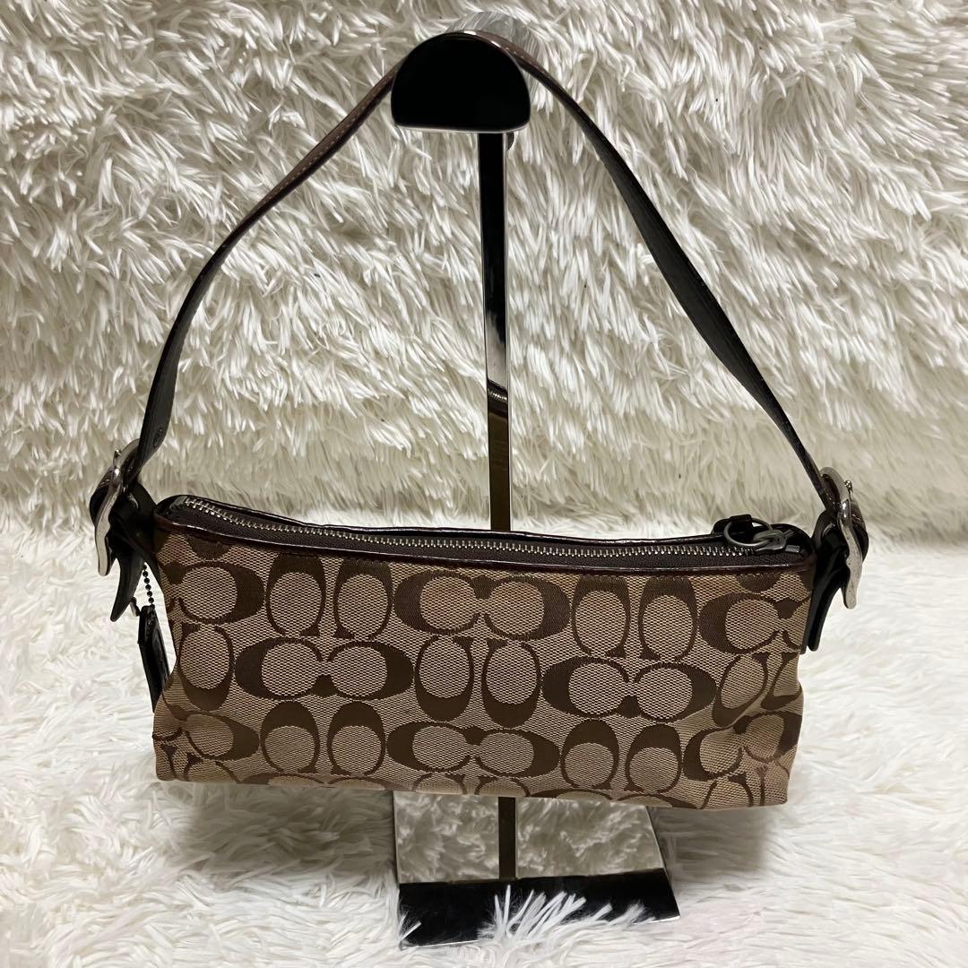 COACH アクセサリーポーチ 8K09 シグネチャー ストライプ チャーム