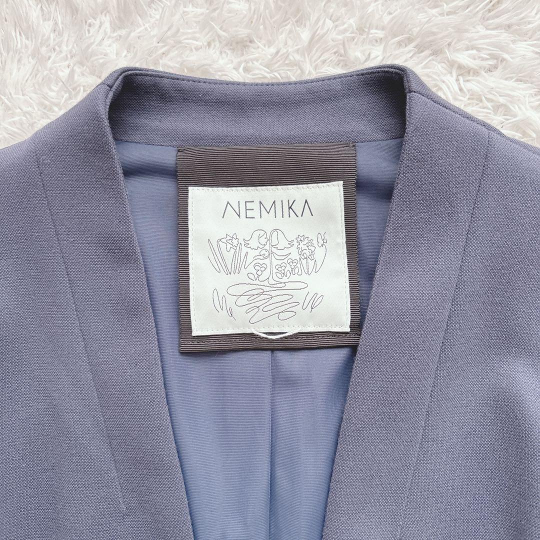 美品✨NEMIKA パンツスーツ ネイビー ストレッチ レリアン オケージョン