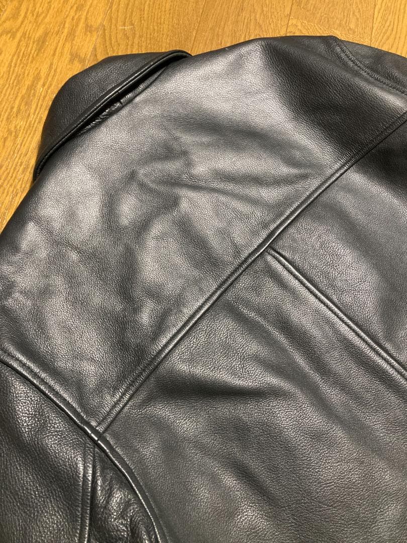 [90s-00s GAP] 野村訓一着用 紺タグ レザーカーコート XS 牛革