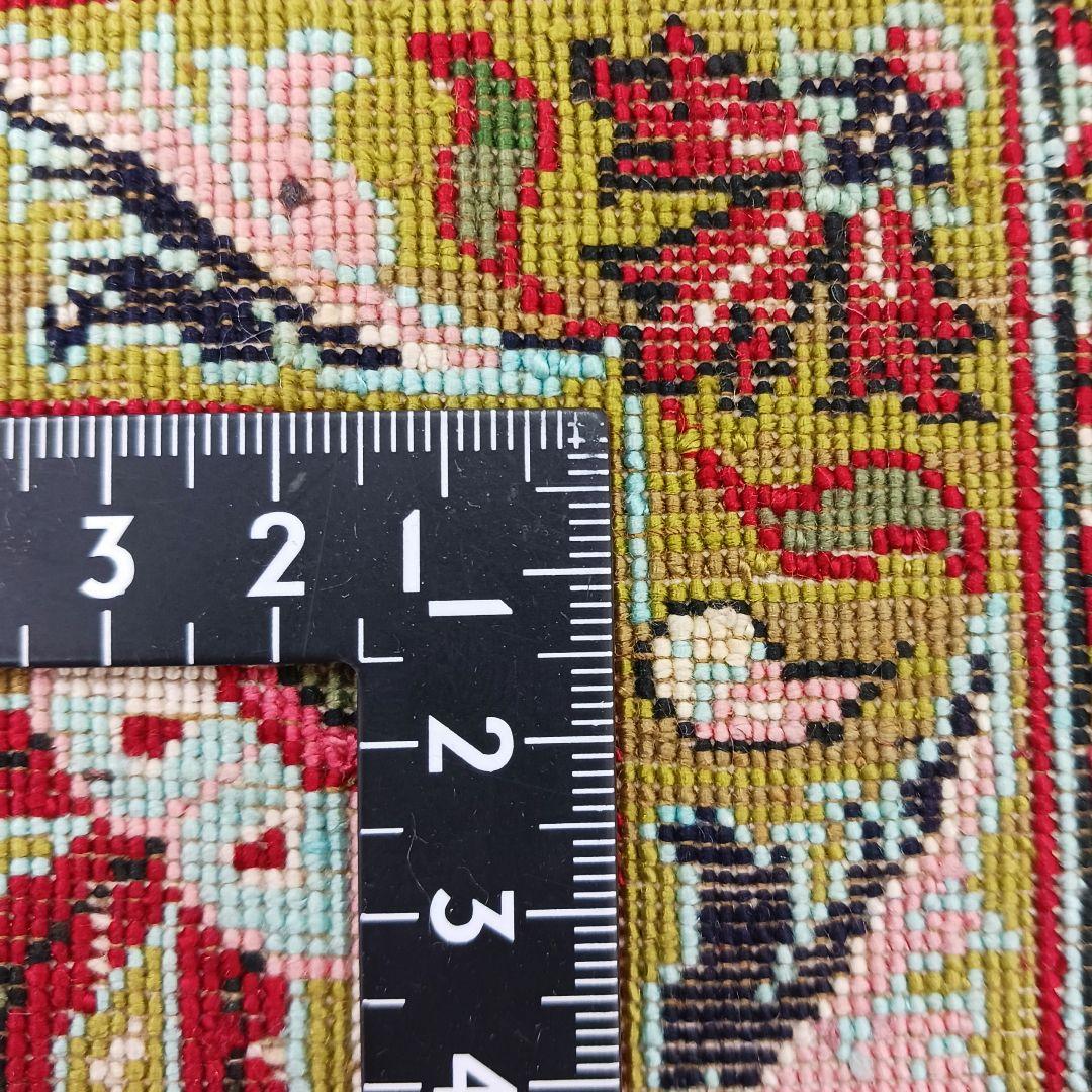 Y3009 ペルシャ絨毯 クム産 シルク100% 手織り81万ノット