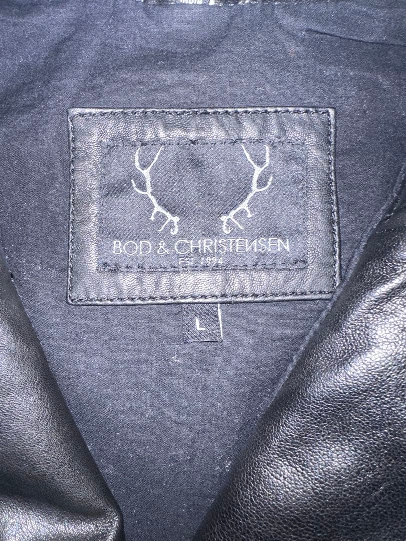 【BOD&CHRISTENSEN】nocollar leather jacket